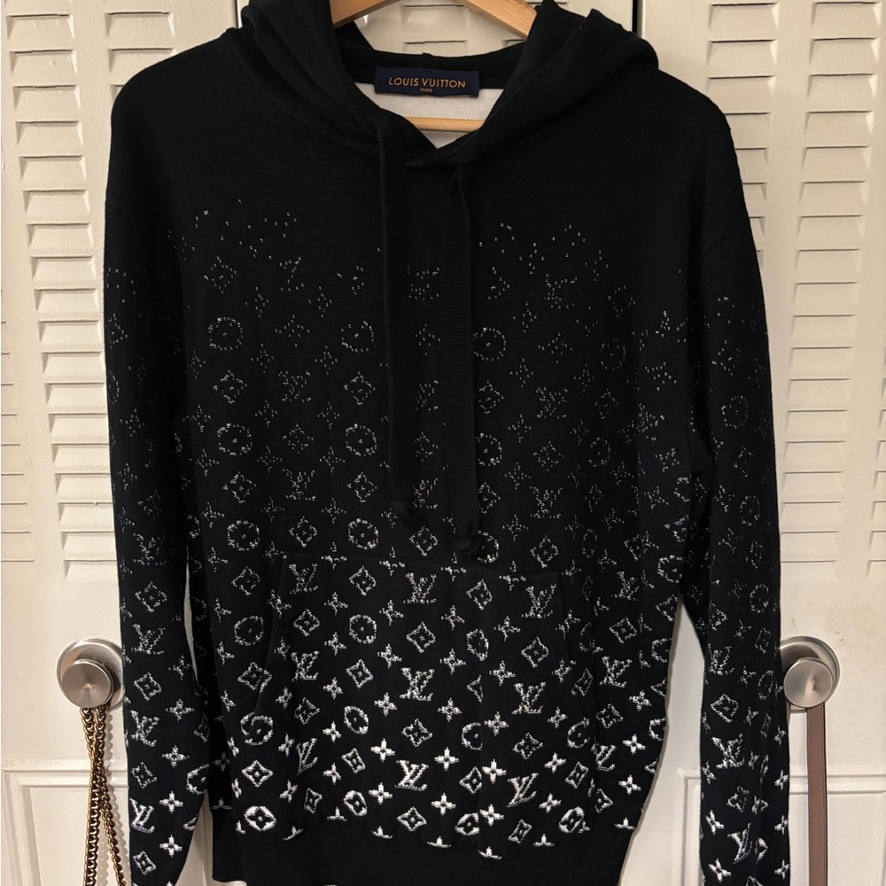 Louis Vuitton Black and White Monogram Hoodie